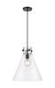 INNOVATIONS 410-1PL-BK-G411-14CL Newton Cone 1 14 inch Pendant Matte Black