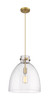 INNOVATIONS 410-1PL-BB-G412-14SDY Newton Bell 1 14 inch Pendant Brushed Brass