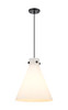 INNOVATIONS 410-1PL-BK-G411-14WH Newton Cone 1 14 inch Pendant Matte Black