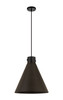 INNOVATIONS 410-1PL-BK-M411-16BK Newton Cone 1 16 inch Pendant Matte Black