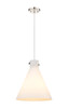 INNOVATIONS 410-1PL-PN-G411-16WH Newton Cone 1 16 inch Pendant Polished Nickel