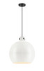 INNOVATIONS 410-1PL-BK-M410-18W Newton Sphere 1 18 inch Pendant Matte Black