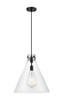 INNOVATIONS 410-1PL-BK-G411-18CL Newton Cone 1 18 inch Pendant Matte Black