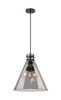 INNOVATIONS 410-3PL-BK-G411-18SM Newton Cone 3 18 inch Pendant Matte Black