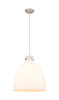 INNOVATIONS 410-3PL-SN-G412-18WH Newton Bell 3 18 inch Pendant Satin Nickel