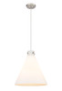 INNOVATIONS 410-3PL-SN-G411-18WH Newton Cone 3 18 inch Pendant Satin Nickel