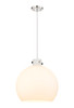 INNOVATIONS 410-3PL-PN-G410-18WH Newton Sphere 3 18 inch Pendant Polished Nickel