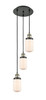 INNOVATIONS 113F-3P-BAB-G311 Dover 3 Light Multi-Pendant part of the Franklin Restoration Collection Black Antique Brass