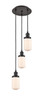 INNOVATIONS 113F-3P-OB-G311 Dover 3 Light Multi-Pendant part of the Franklin Restoration Collection Oil Rubbed Bronze