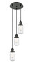 INNOVATIONS 113F-3P-BK-G314 Dover 3 Light Multi-Pendant part of the Franklin Restoration Collection Matte Black