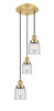 INNOVATIONS 113F-3P-SG-G52 Cone 3 Light Multi-Pendant part of the Franklin Restoration Collection Satin Gold