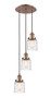 INNOVATIONS 113F-3P-AC-G513 Cone 3 Light Multi-Pendant part of the Franklin Restoration Collection Antique Copper