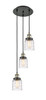 INNOVATIONS 113F-3P-BAB-G513 Cone 3 Light Multi-Pendant part of the Franklin Restoration Collection Black Antique Brass