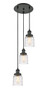 INNOVATIONS 113F-3P-BK-G513 Cone 3 Light Multi-Pendant part of the Franklin Restoration Collection Matte Black