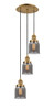 INNOVATIONS 113F-3P-BB-G53 Cone 3 Light Multi-Pendant part of the Franklin Restoration Collection Brushed Brass