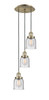 INNOVATIONS 113F-3P-AB-G54 Cone 3 Light Multi-Pendant part of the Franklin Restoration Collection Antique Brass