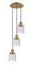 INNOVATIONS 113F-3P-BB-G54 Cone 3 Light Multi-Pendant part of the Franklin Restoration Collection Brushed Brass