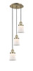 INNOVATIONS 113F-3P-AB-G181S Canton 3 Light Multi-Pendant part of the Franklin Restoration Collection Antique Brass