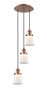 INNOVATIONS 113F-3P-AC-G181S Canton 3 Light Multi-Pendant part of the Franklin Restoration Collection Antique Copper