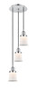 INNOVATIONS 113F-3P-PC-G181S Canton 3 Light Multi-Pendant part of the Franklin Restoration Collection Polished Chrome