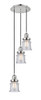 INNOVATIONS 113F-3P-PN-G184S Canton 3 Light Multi-Pendant part of the Franklin Restoration Collection Polished Nickel