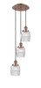 INNOVATIONS 113F-3P-AC-G302 Colton 3 Light Multi-Pendant part of the Franklin Restoration Collection Antique Copper