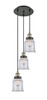 INNOVATIONS 113F-3P-BAB-G182 Canton 3 Light Multi-Pendant part of the Franklin Restoration Collection Black Antique Brass