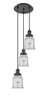 INNOVATIONS 113F-3P-BK-G182 Canton 3 Light Multi-Pendant part of the Franklin Restoration Collection Matte Black