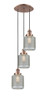 INNOVATIONS 113F-3P-AC-G262 Stanton 3 Light Multi-Pendant part of the Franklin Restoration Collection Antique Copper