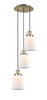 INNOVATIONS 113F-3P-AB-G181 Canton 3 Light Multi-Pendant part of the Franklin Restoration Collection Antique Brass