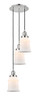 INNOVATIONS 113F-3P-PN-G181 Canton 3 Light Multi-Pendant part of the Franklin Restoration Collection Polished Nickel