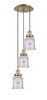 INNOVATIONS 113F-3P-AB-G184 Canton 3 Light Multi-Pendant part of the Franklin Restoration Collection Antique Brass