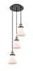 INNOVATIONS 113F-3P-BAB-G191 Bellmont 3 Light Multi-Pendant part of the Franklin Restoration Collection Black Antique Brass