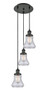 INNOVATIONS 113F-3P-BK-G194 Bellmont 3 Light Multi-Pendant part of the Franklin Restoration Collection Matte Black