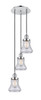 INNOVATIONS 113F-3P-PC-G194 Bellmont 3 Light Multi-Pendant part of the Franklin Restoration Collection Polished Chrome