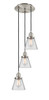 INNOVATIONS 113F-3P-SN-G62 Cone 3 Light Multi-Pendant part of the Franklin Restoration Collection Brushed Satin Nickel