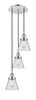 INNOVATIONS 113F-3P-PC-G62 Cone 3 Light Multi-Pendant part of the Franklin Restoration Collection Polished Chrome