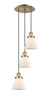INNOVATIONS 113F-3P-AB-G61 Cone 3 Light Multi-Pendant part of the Franklin Restoration Collection Antique Brass