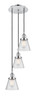 INNOVATIONS 113F-3P-PC-G64 Cone 3 Light Multi-Pendant part of the Franklin Restoration Collection Polished Chrome