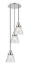 INNOVATIONS 113F-3P-PN-G64 Cone 3 Light Multi-Pendant part of the Franklin Restoration Collection Polished Nickel