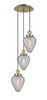 INNOVATIONS 113F-3P-AB-G165 Geneseo 3 Light Multi-Pendant part of the Franklin Restoration Collection Antique Brass