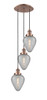 INNOVATIONS 113F-3P-AC-G165 Geneseo 3 Light Multi-Pendant part of the Franklin Restoration Collection Antique Copper