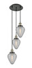 INNOVATIONS 113F-3P-BAB-G165 Geneseo 3 Light Multi-Pendant part of the Franklin Restoration Collection Black Antique Brass