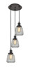INNOVATIONS 113F-3P-OB-G142 Chatham 3 Light Multi-Pendant part of the Franklin Restoration Collection Oil Rubbed Bronze