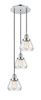 INNOVATIONS 113F-3P-PC-G172 Fulton 3 Light Multi-Pendant part of the Franklin Restoration Collection Polished Chrome