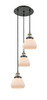 INNOVATIONS 113F-3P-BAB-G171 Fulton 3 Light Multi-Pendant part of the Franklin Restoration Collection Black Antique Brass