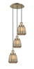 INNOVATIONS 113F-3P-AB-G146 Chatham 3 Light Multi-Pendant part of the Franklin Restoration Collection Antique Brass