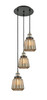 INNOVATIONS 113F-3P-BAB-G146 Chatham 3 Light Multi-Pendant part of the Franklin Restoration Collection Black Antique Brass