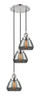 INNOVATIONS 113F-3P-PN-G173 Fulton 3 Light Multi-Pendant part of the Franklin Restoration Collection Polished Nickel