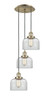 INNOVATIONS 113F-3P-AB-G72 Cone 3 Light Multi-Pendant part of the Franklin Restoration Collection Antique Brass
